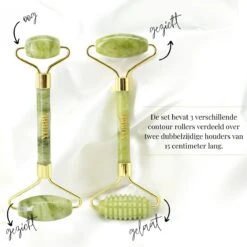 YUBBI™ Jade Gua Sha Set - Groene Jade Gezichtsroller - Schraper - Gezichtsverzorging - 4 Stuks - Inclusief Instructies -Verzorgingsproducten Verkoop 1200x1200 794