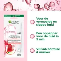Garnier SkinActive Ampul Sheet Mask Met Watermeloen & Hyaluronzuur Gezichtsmasker - 5 Stuks -Verzorgingsproducten Verkoop 1200x1200 841