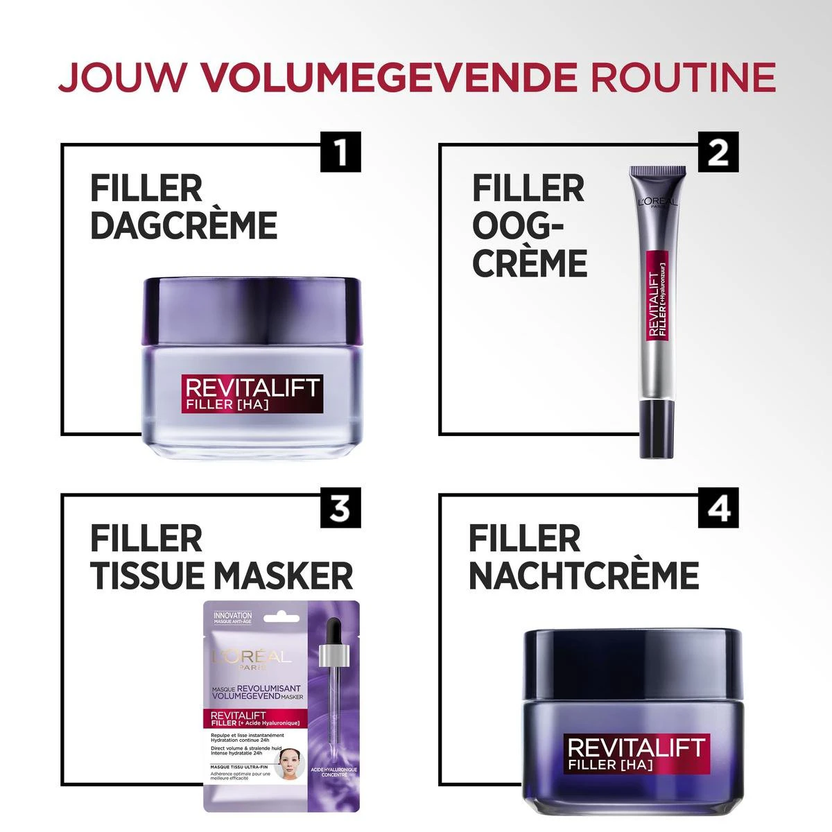 L’Oréal Paris - Revitalift Filler Hyaluronzuur Tissue Gezichtsmasker - 5 Stuks - Voordeelverpakking 8 L’Oréal Paris - Revitalift Filler Hyaluronzuur Tissue Gezichtsmasker - 5 Stuks - Voordeelverpakking - Afbeelding 6