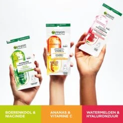 Garnier SkinActive Ampul Sheet Mask Met Boerenkool & Niacinamide - 5 Stuks 15 Garnier SkinActive Ampul Sheet Mask Met Boerenkool & Niacinamide - 5 Stuks -Verzorgingsproducten Verkoop 1200x1200 857