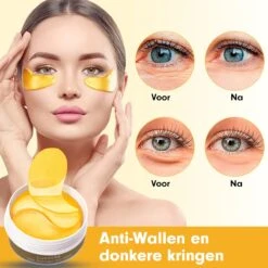 Collageen Oogmasker Luxovita - Wallen Wegwerken/Donkere Kringen/Rimpels - Hydraterend - 24k Goud Oog Masker - Eye Pads - Gel Oogmaskers - 60 Stuks -Verzorgingsproducten Verkoop 1200x1200 873