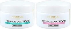 L'Oréal Paris Triple Active Dagcrème - 2 X 50 Ml - Voordeelverpakkking - Gecombineerde & Droge Huid 30 L'Oréal Paris Triple Active Dagcrème - 2 X 50 Ml - Voordeelverpakkking - Gecombineerde & Droge Huid -Verzorgingsproducten Verkoop 1200x495