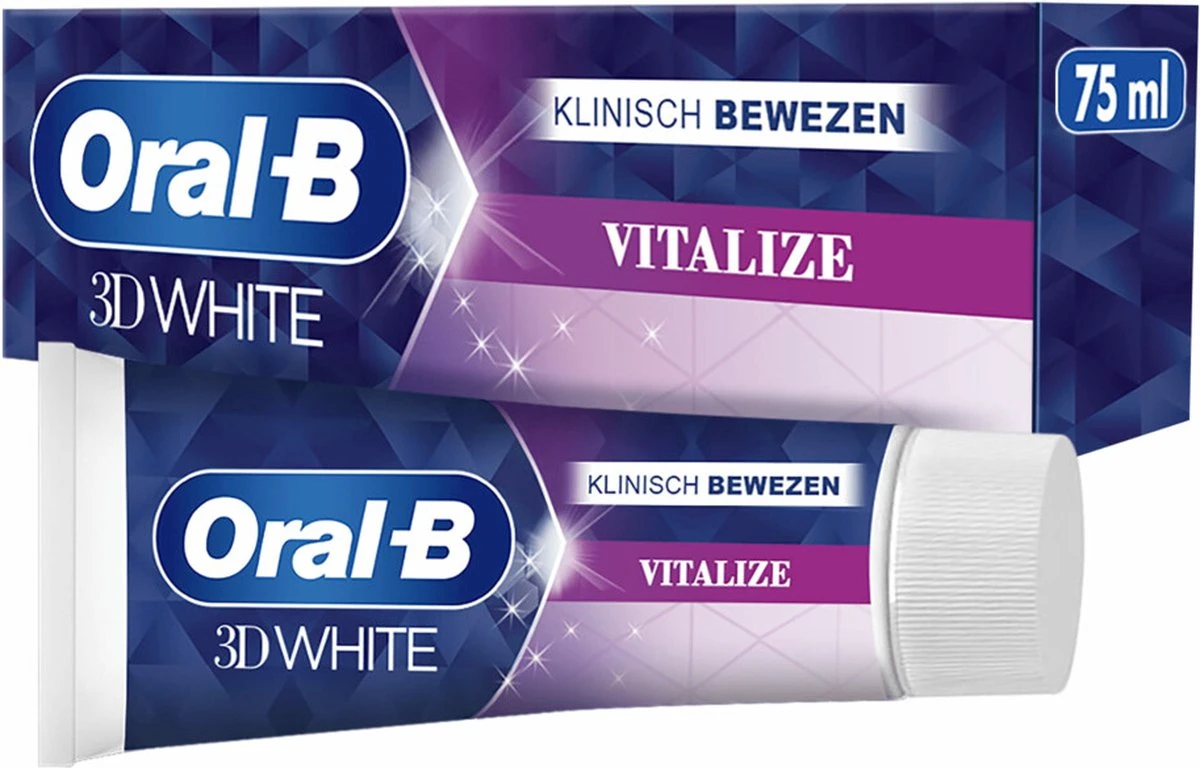 Oral B Oral-B Tandpasta - 3D White Vitalize - 12x 75 Ml 3 Oral B Oral-B Tandpasta - 3D White Vitalize - 12x 75 Ml