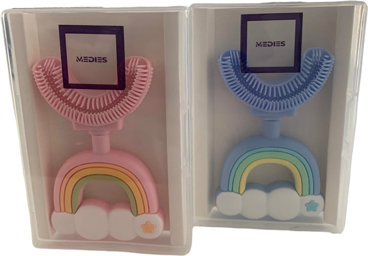 Medies - 360° U-vormige Kindertandenborstel Regenboog Roze | Baby Tandenborstel | Kindertandenborstel | Peuter Tandenborstel | U-vorm - Siliconen - Bpa Free - 2 Tot 7 Jaar 10 Medies - 360° U-vormige Kindertandenborstel Regenboog Roze | Baby Tandenborstel | Kindertandenborstel | Peuter Tandenborstel | U-vorm - Siliconen - Bpa Free - 2 Tot 7 Jaar - Afbeelding 8