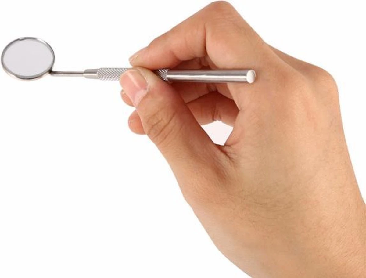 Merkloos Professionele Tandarts Spiegel - RVS Mondspiegel - Mondhygiëne 4 Merkloos Professionele Tandarts Spiegel - RVS Mondspiegel - Mondhygiëne - Afbeelding 2