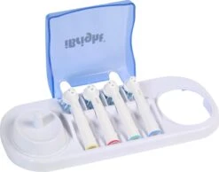 IBright Elektrische Tandenborstel Houder & Opzetborstelhouder - Met Opbergunit Voor 4 Opzetborstels - Universeel - Geschikt Voor Oral B Toothbrush