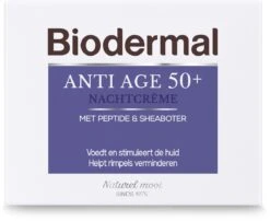 Biodermal Anti Age Nachtcrème 50+ - Nachtcrème Met Niacinamide & Sheaboter - Helpt Rimpels Verminderen - 50ml -Verzorgingsproducten Verkoop 1200x980