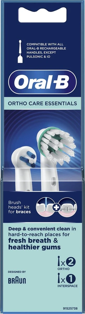 Oral B Oral-B Ortho Care - Opzetborstels - 3 Stuks 7 Oral B Oral-B Ortho Care - Opzetborstels - 3 Stuks - Afbeelding 5