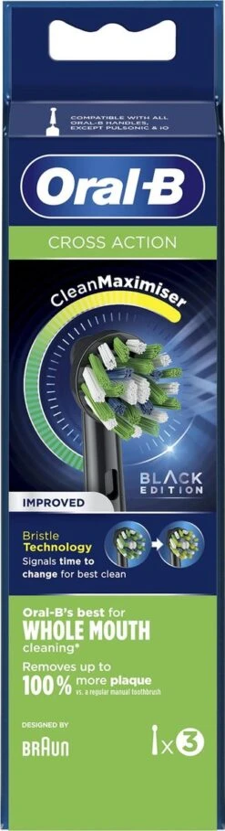 Oral B Oral-B CrossAction - Met CleanMaximiser-technologie - Opzetborstels - Zwart - 3 Stuks -Verzorgingsproducten Verkoop 326x1200 2