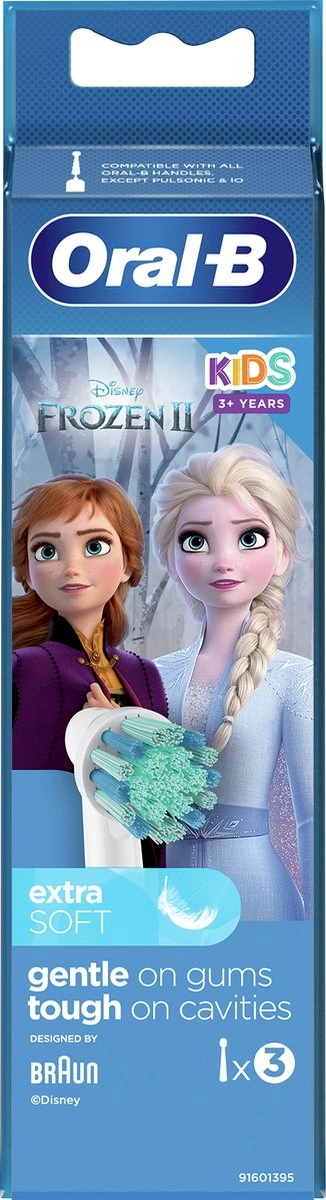 Oral B Oral-B Kids Opzetborstels Met Disney Frozen 2-figuren, 3 Stuks 3 Oral B Oral-B Kids Opzetborstels Met Disney Frozen 2-figuren, 3 Stuks