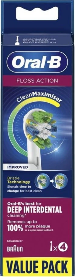 Oral B Oral-B FlossAction - Met CleanMaximiser-technologie - Opzetborstels - 4 Stuks -Verzorgingsproducten Verkoop 327x1200 2