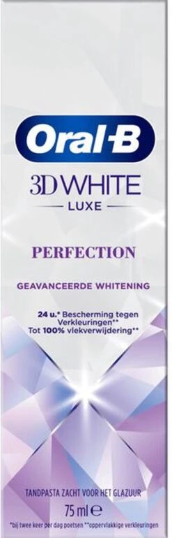 Oral B Oral-B 3D White Luxe Perfection - Voordeelverpakking 4 X 75 Ml -Tandpasta Verpakt In Gerecycleerd Karton -Verzorgingsproducten Verkoop 385x1200