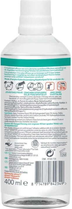 Elmex Sensitive Mondwater - 2 X 400 Ml - Voordeelverpakking -Verzorgingsproducten Verkoop 418x1200