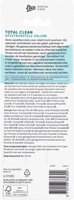 Etos Opzetborstel Total Clean - 6 Stuks - Geschikt Voor De Meeste Oral-B® Systemen* -Verzorgingsproducten Verkoop 444x1200