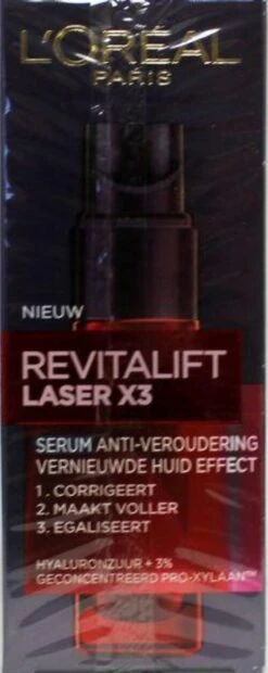 L’Oréal Paris RevitaLift Rejuvenating Serum Laser X3 - 30ml -Verzorgingsproducten Verkoop 478x1200 2