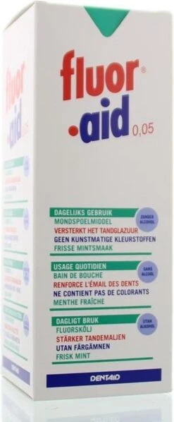 Fluor Aid 0.05 Mondwater - 500 Ml 12 Fluor Aid 0.05 Mondwater - 500 Ml -Verzorgingsproducten Verkoop 496x1200