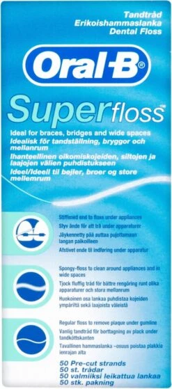 Oral B Superfloss 12 X 50 Stuks - Flosdraad - Voordeelverpakking -Verzorgingsproducten Verkoop 530x1200 2