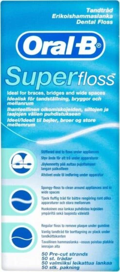 Oral B Oral-B Superfloss - 50 Stuks - Flosdraad 22 Oral B Oral-B Superfloss - 50 Stuks - Flosdraad -Verzorgingsproducten Verkoop 530x1200 4