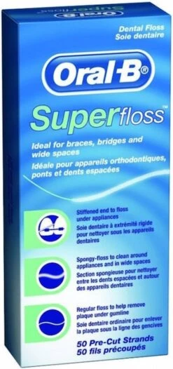 Oral B Oral-B Superfloss - 50 Stuks - Flosdraad 18 Oral B Oral-B Superfloss - 50 Stuks - Flosdraad -Verzorgingsproducten Verkoop 564x1200