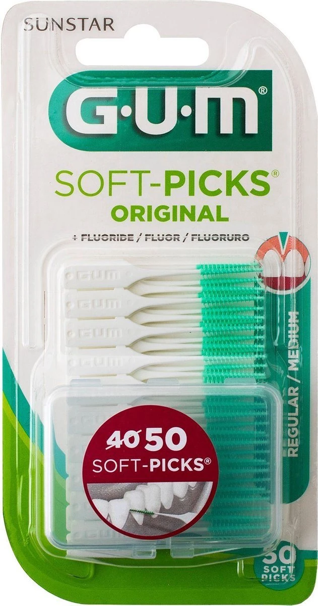 GUM® GUM Soft-Picks Original Regular 50 Stuks 3 GUM® GUM Soft-Picks Original Regular 50 Stuks