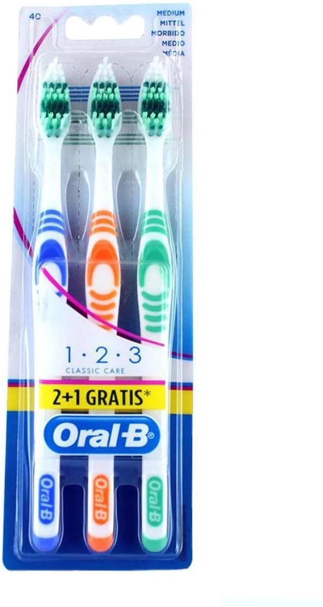 Oral B Oral-B Tandenborstel 1-2-3 Multipak 3 Stuks 5 Oral B Oral-B Tandenborstel 1-2-3 Multipak 3 Stuks - Afbeelding 3