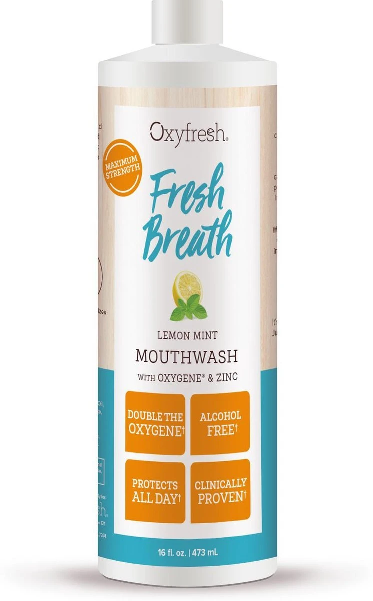 Oxyfresh Power Rinse Mondwater - Lemon-Mint - 473 Ml 3 Oxyfresh Power Rinse Mondwater - Lemon-Mint - 473 Ml