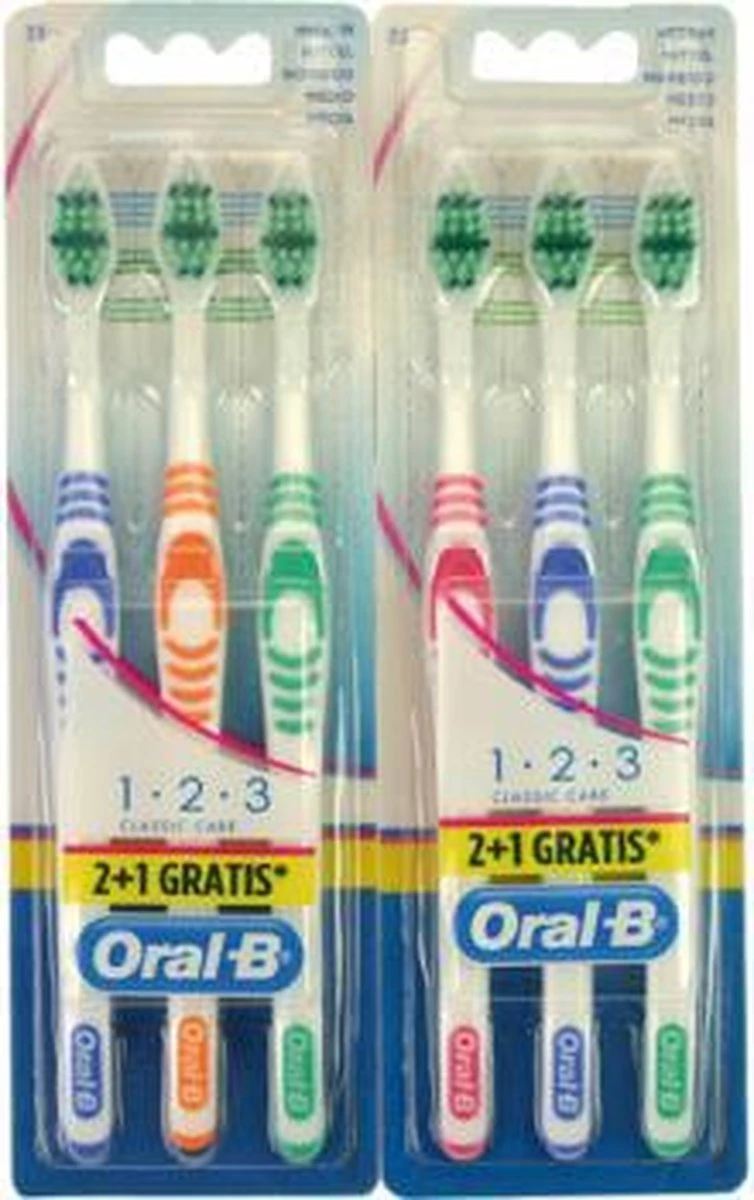 Oral B Oral-B Tandenborstel 1-2-3 Multipak 3 Stuks 4 Oral B Oral-B Tandenborstel 1-2-3 Multipak 3 Stuks - Afbeelding 2