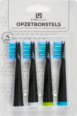LifeGoods Opzetborstels - Voor Elektrische Tandenborstel - 4 Stuks - Zwart/Blauw -Verzorgingsproducten Verkoop 797x1200