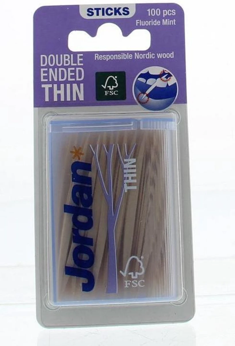 Jordan Dun 2-Zijdig - 100 St - Tandenstoker 11 Jordan Dun 2-Zijdig - 100 St - Tandenstoker - Afbeelding 9