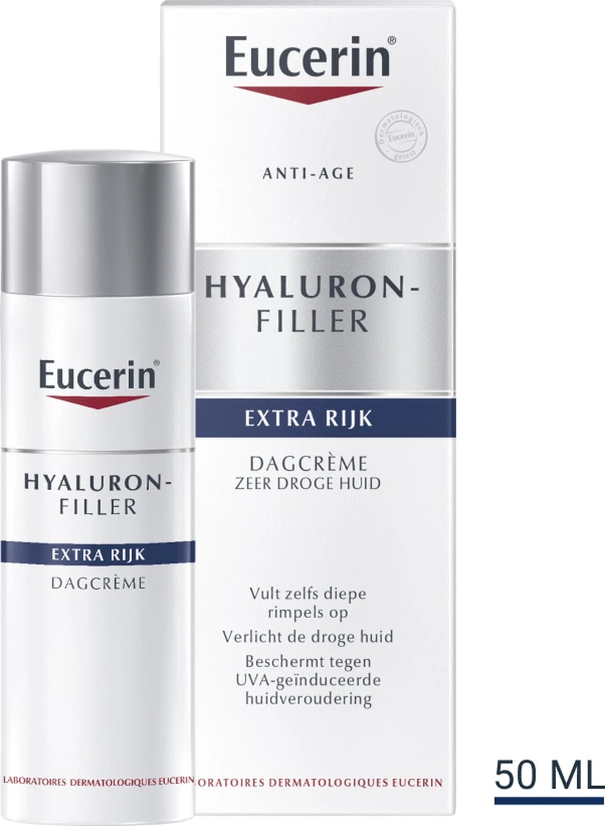 Eucerin Hyaluron-Filler Anti-Rimpel Urea Rijke Textuur - Dagcrème - 50 Ml
