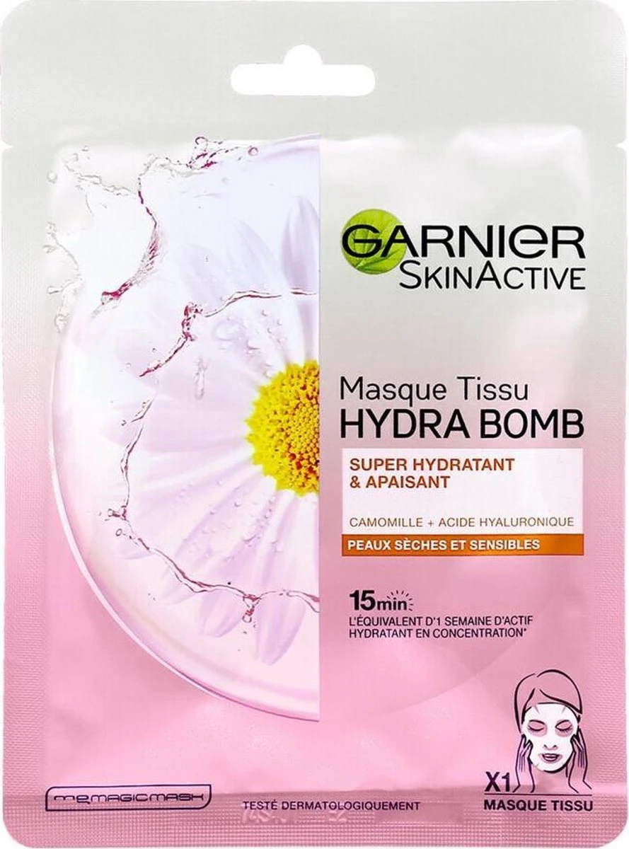 Garnier SkinActive Tissue Gezichtsmasker Hydraterend & Kalmerend - 1 Stuks 3 Garnier SkinActive Tissue Gezichtsmasker Hydraterend & Kalmerend - 1 Stuks