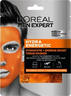 L'Oréal Paris Men Expert Hydra Energetic Tissue Gezichtsmasker - 5 Stuks - Herstelt En Hydrateert - Voordeelverpakking -Verzorgingsproducten Verkoop 895x1200 2