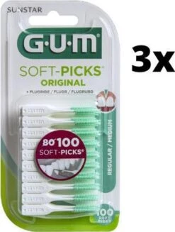 GUM® Gum Soft-Picks Regular - 3 X 100 Stuks - Voordeelverpakking