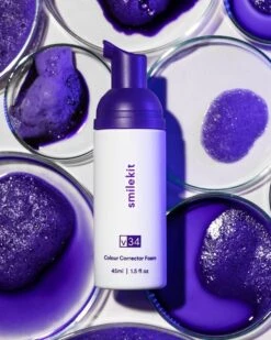Smilekit V34 Colour Corrector Foam - Witte Tanden - Paarse Tandpasta - Teeth Whitening - Hismile -Verzorgingsproducten Verkoop 959x1200