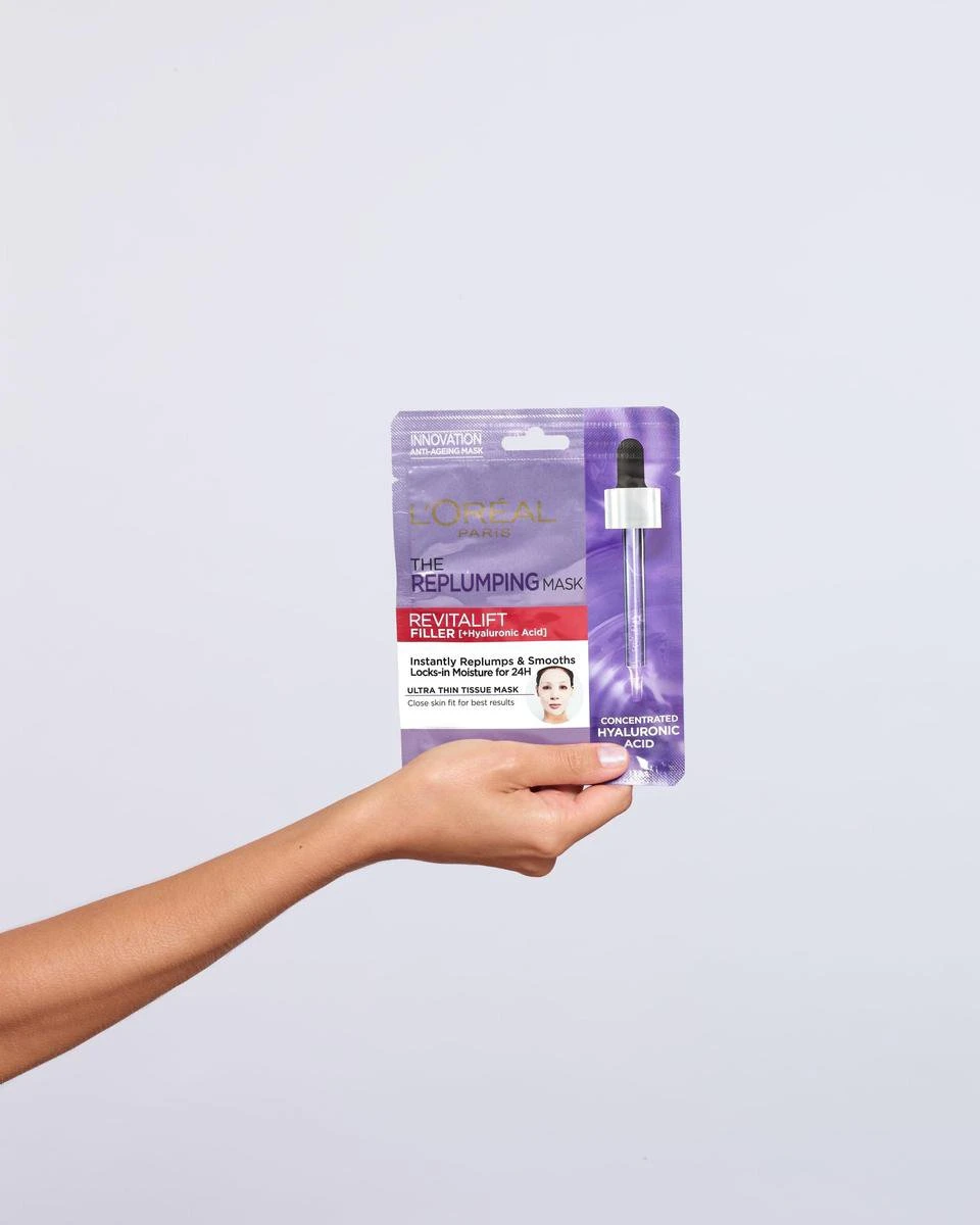 L’Oréal Paris - Revitalift Filler Hyaluronzuur Tissue Gezichtsmasker - 5 Stuks - Voordeelverpakking 9 L’Oréal Paris - Revitalift Filler Hyaluronzuur Tissue Gezichtsmasker - 5 Stuks - Voordeelverpakking - Afbeelding 7